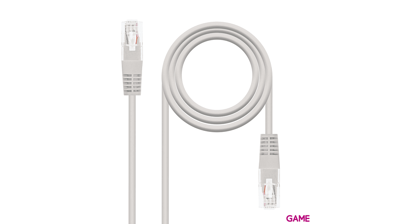 Nanocable Red Latiguillo RJ45 CAT.5E UTP AWG24 2m Gris - Cable