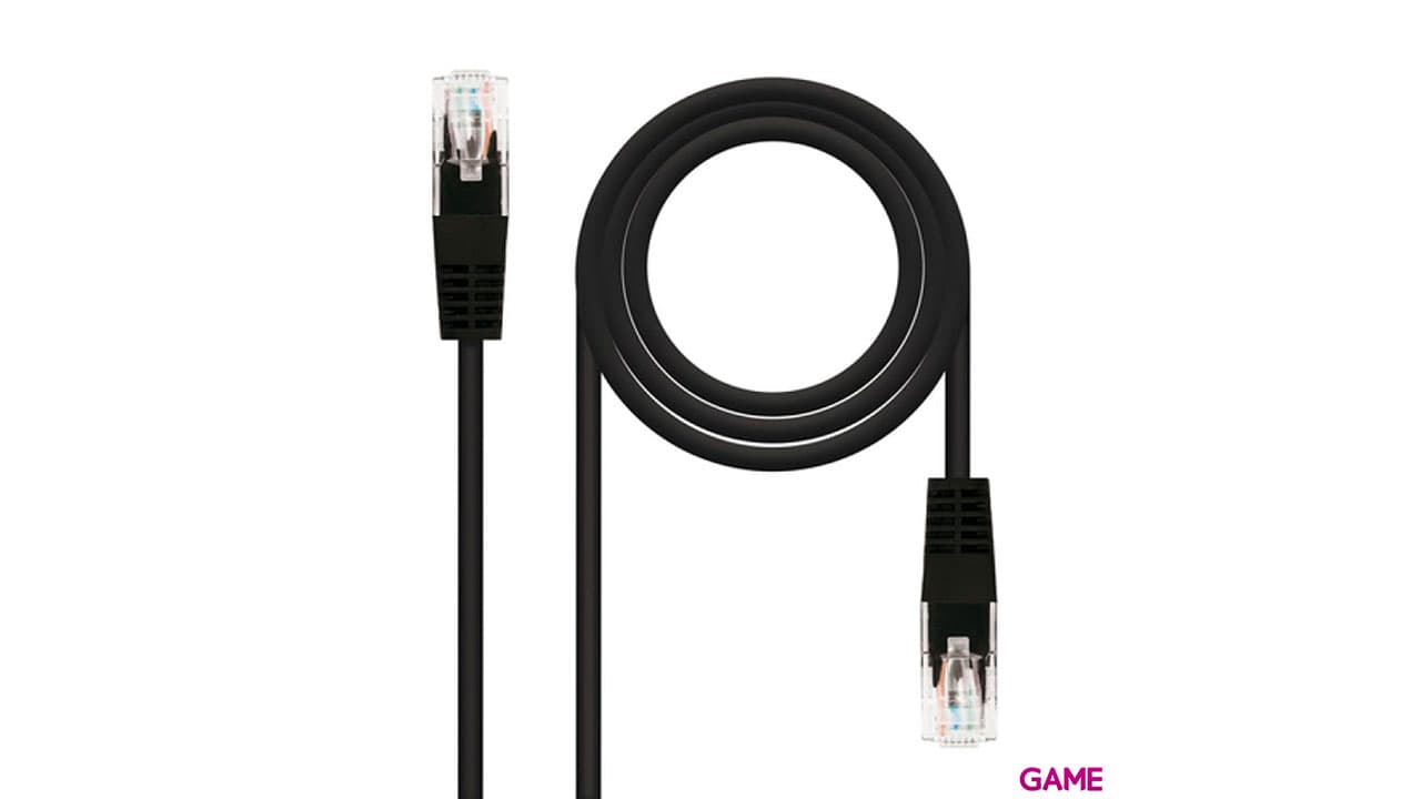Nanocable Red Latiguillo RJ45 CAT.5E UTP AWG24 2m Negro - Cable
