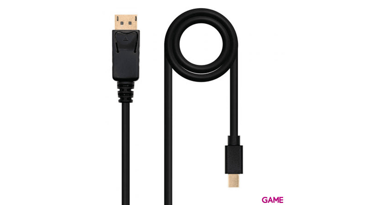Nanocable DisplayPort, 2m Mini DisplayPort Negro