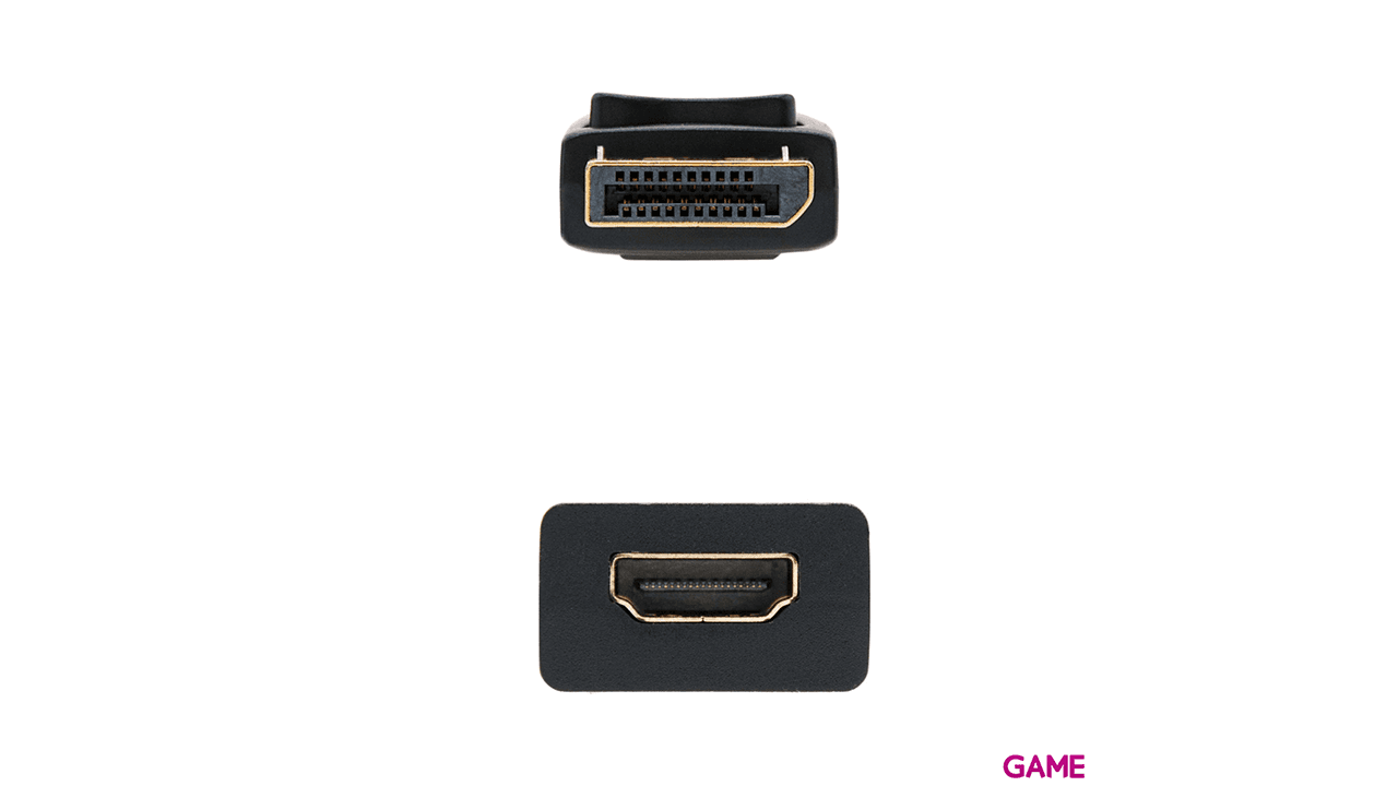 Nanocable Conversor Displau Port a HDMI DP M-HDMI H Negro 15cm - Adaptador