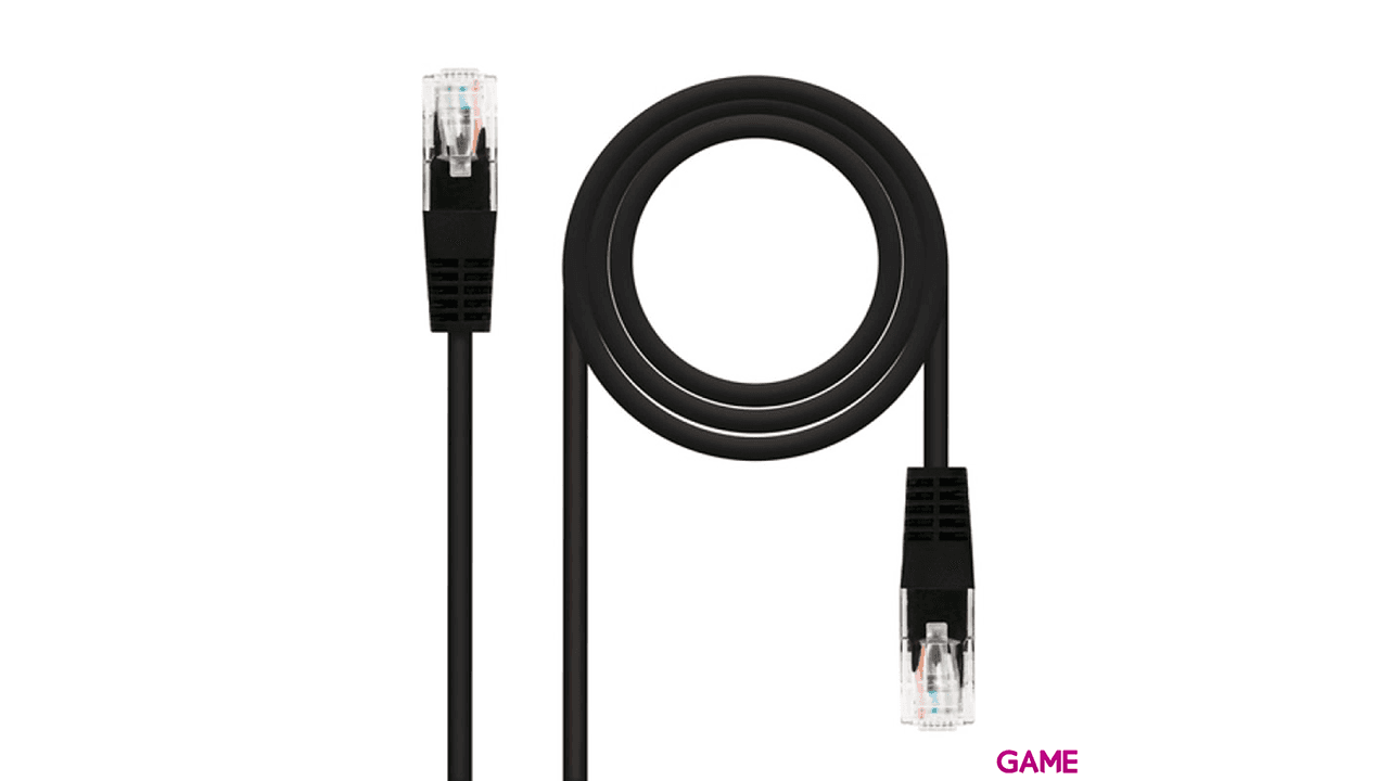Nanocable 10.20.0401-BK Red Cat6e U/UTP (UTP) 1m Negro - Cable