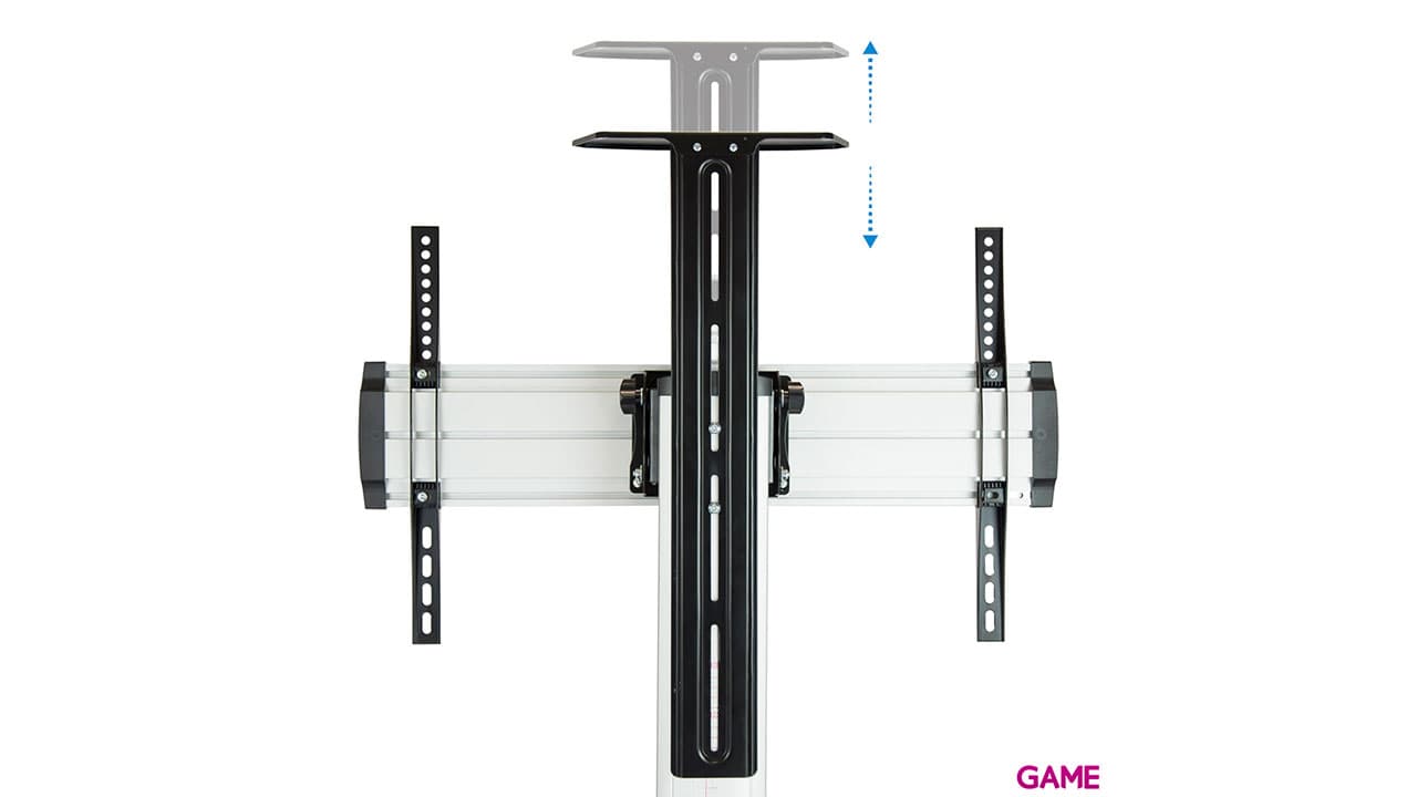 TooQ FS1870M-B signage display mount 94 cm (37") Negro, Plata