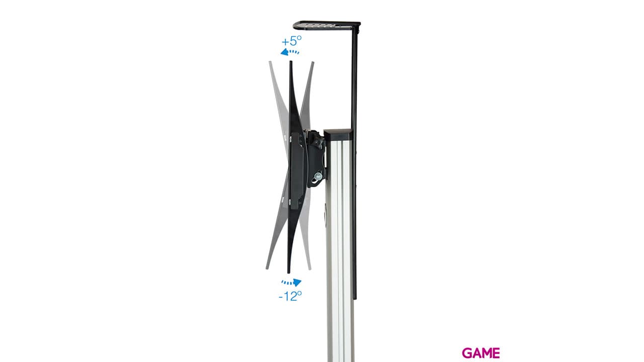TooQ FS1870M-B signage display mount 94 cm (37") Negro, Plata