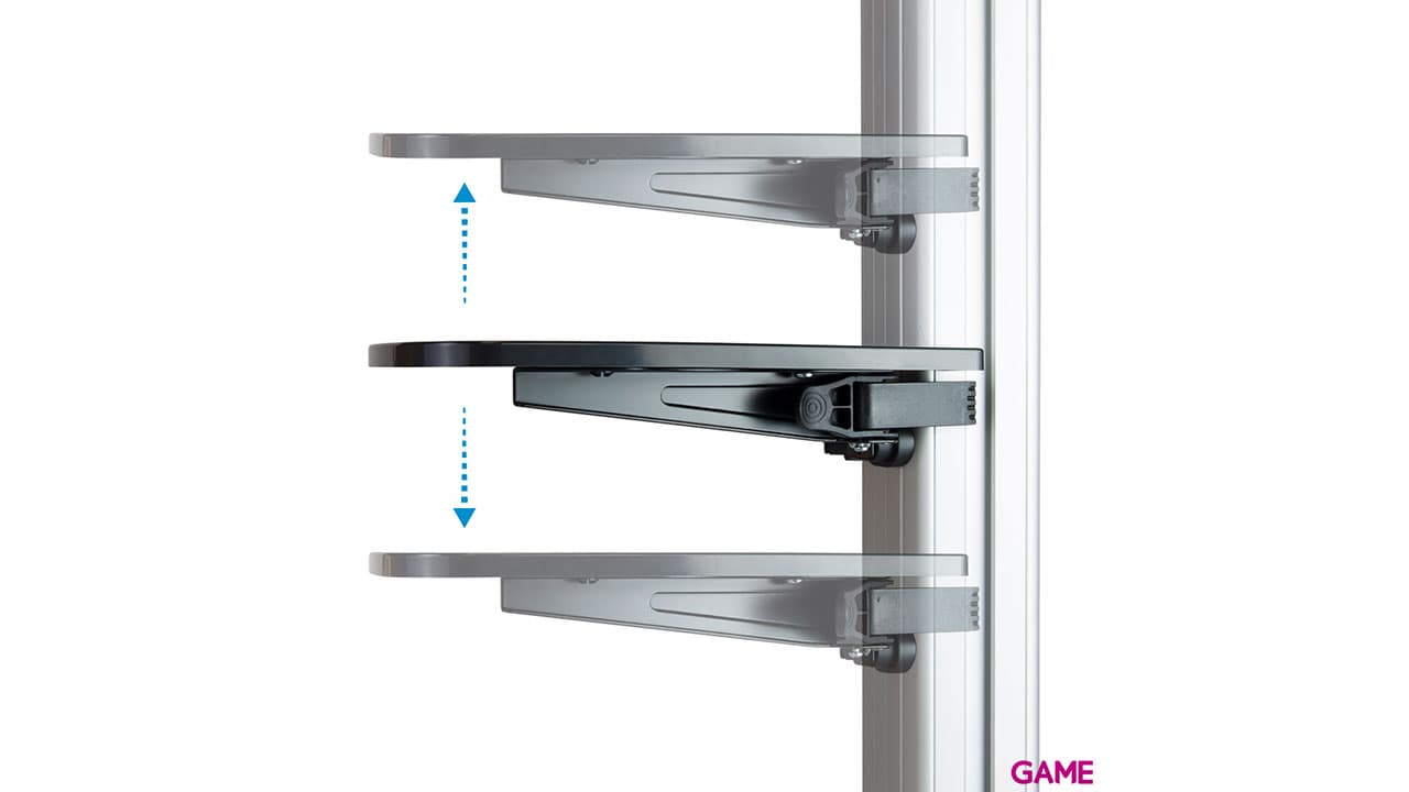 TooQ FS1870M-B signage display mount 94 cm (37") Negro, Plata