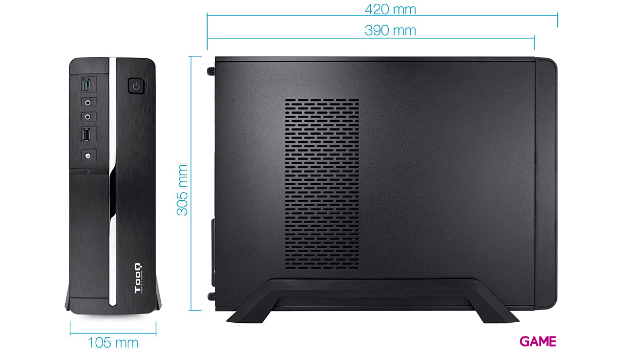 TooQ TQC-3005U3 Escritorio Negro 500 W - Caja Ordenador