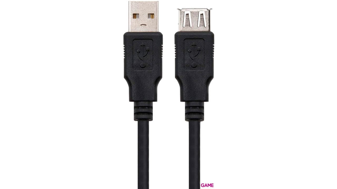 Nanocable USB 2.0 A/M-A/H Negro 3m - Cable