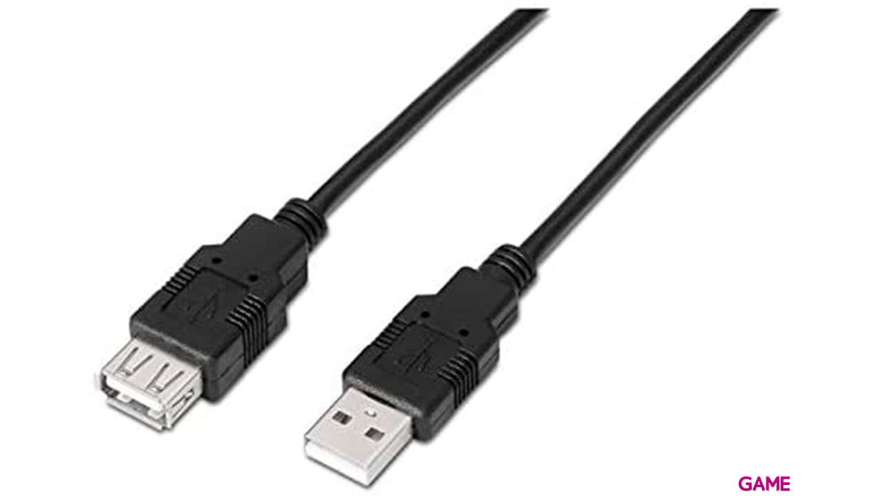 Nanocable USB 2.0 A/M-A/H Negro 3m - Cable