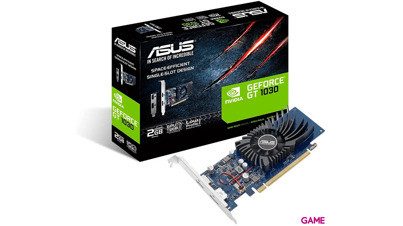 ASUS GeForce GT 1030 2 GB GDDR5 - Tarjeta Grafica Gaming