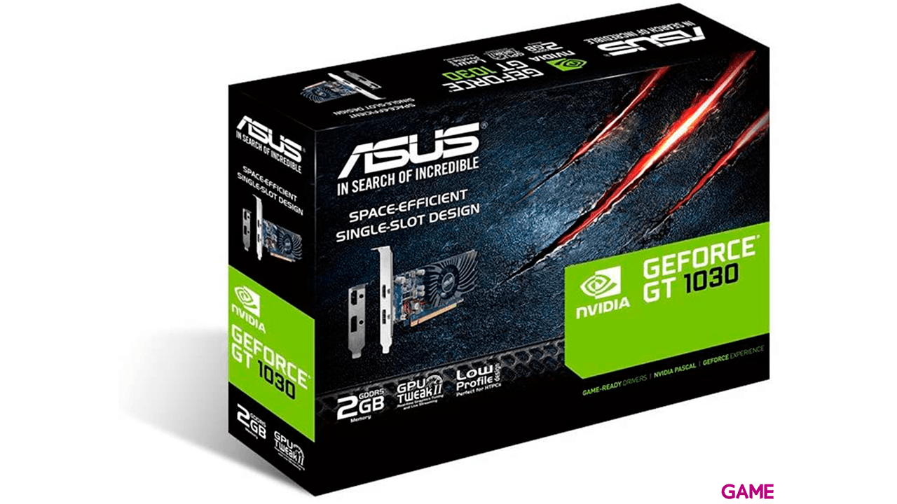 ASUS GeForce GT 1030 2 GB GDDR5 - Tarjeta Grafica Gaming