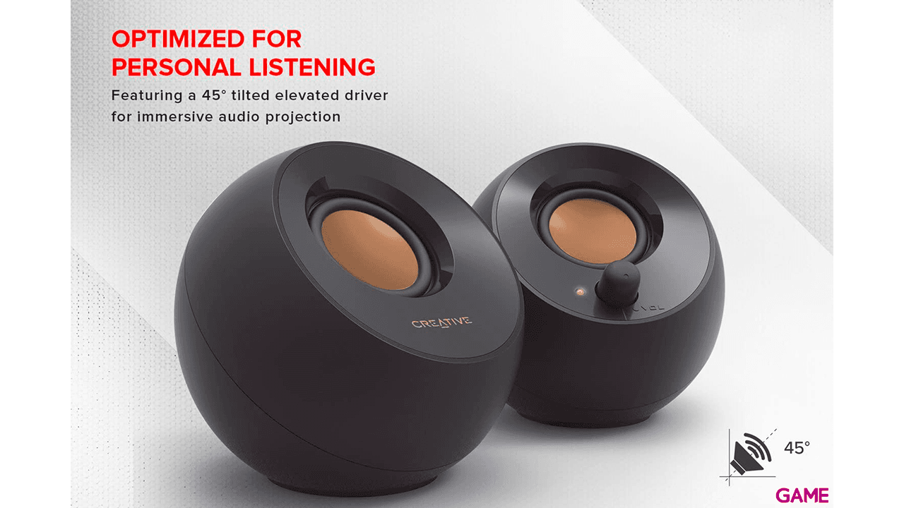 Creative Pebble 2.0 Negro USB Desktop Speakers - Altavoces