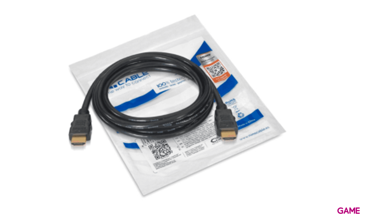 Nanocable HDMI V2.0, 2m Negro - Cable