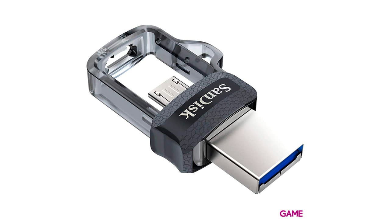Sandisk Ultra Dual m3.0 32GB USB A / Micro-USB Negro Plata - Pendrive