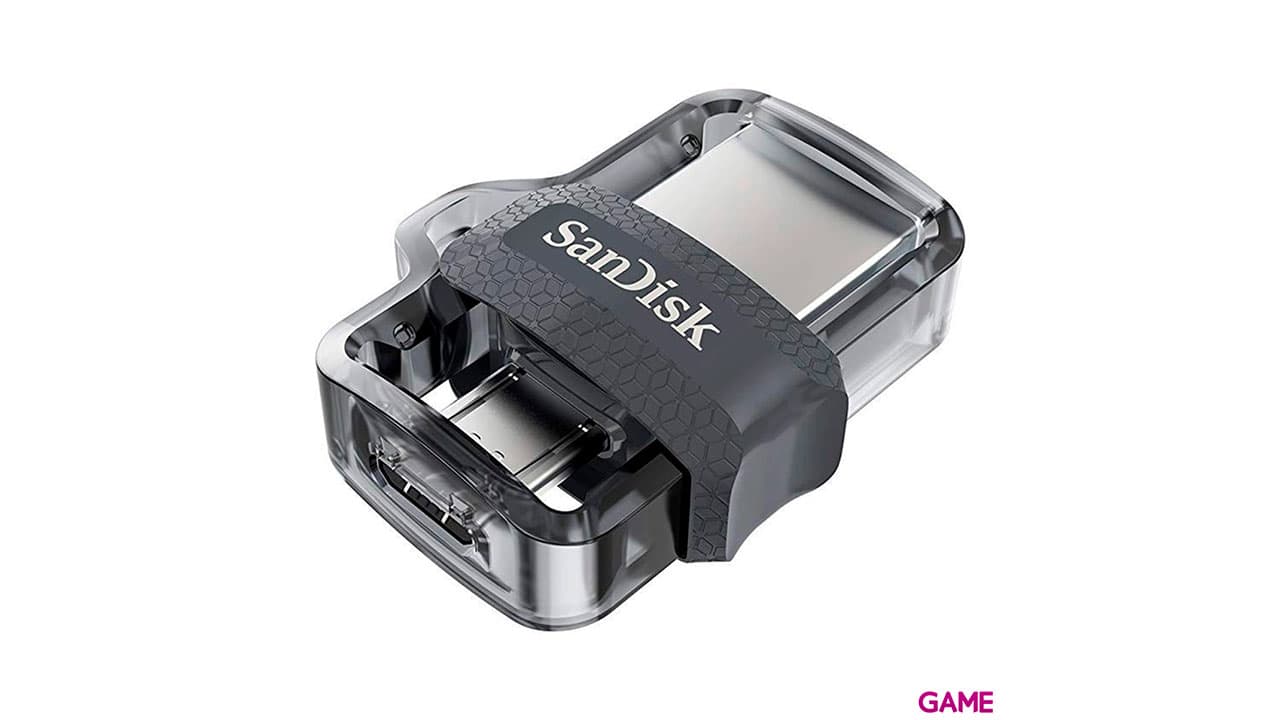 Sandisk Ultra Dual m3.0 32GB USB A / Micro-USB Negro Plata - Pendrive