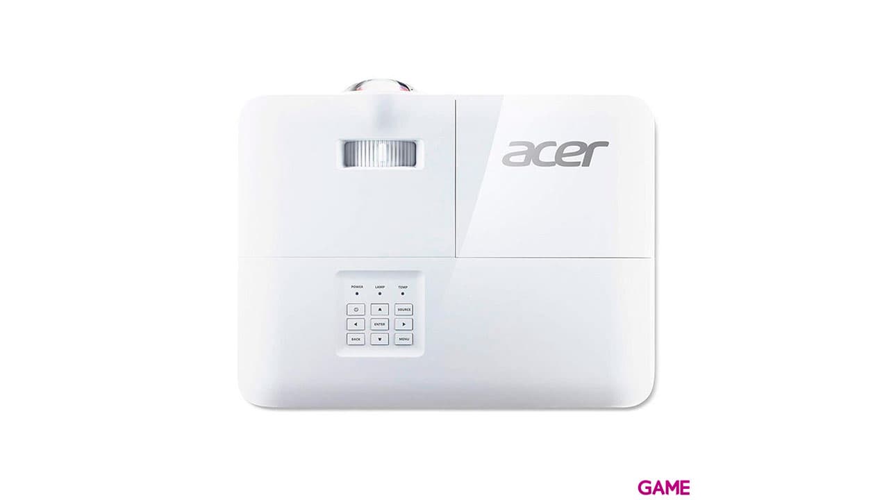Acer S1286H videoproyector 3500 lúmenes ANSI DLP XGA (1024x768) Proyector instalado en el techo Blanco