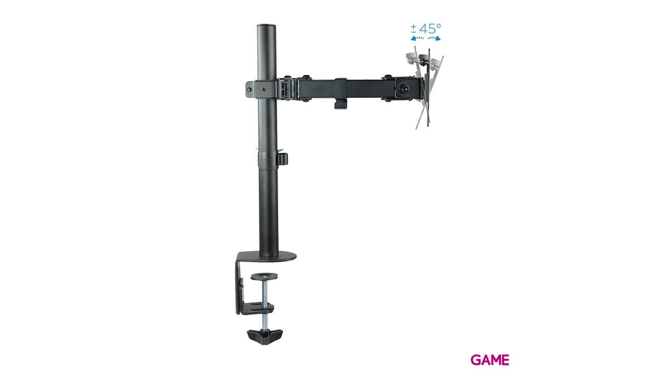 TooQ Mesa Giratorio e Inclinable 2 Pantallas 13” – 32”, de Dos Brazos Negro - Soporte