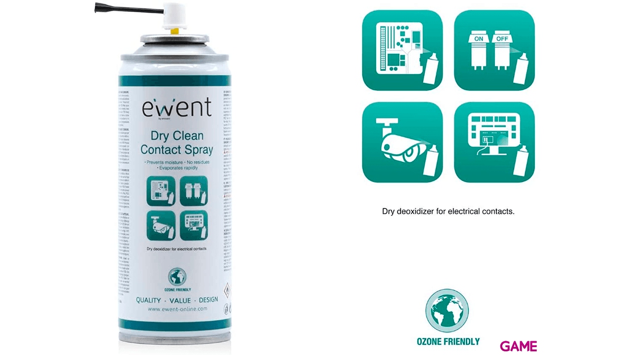 Ewent EW5614 Spray Pantallas - Plásticos 200 ml - Limpieza