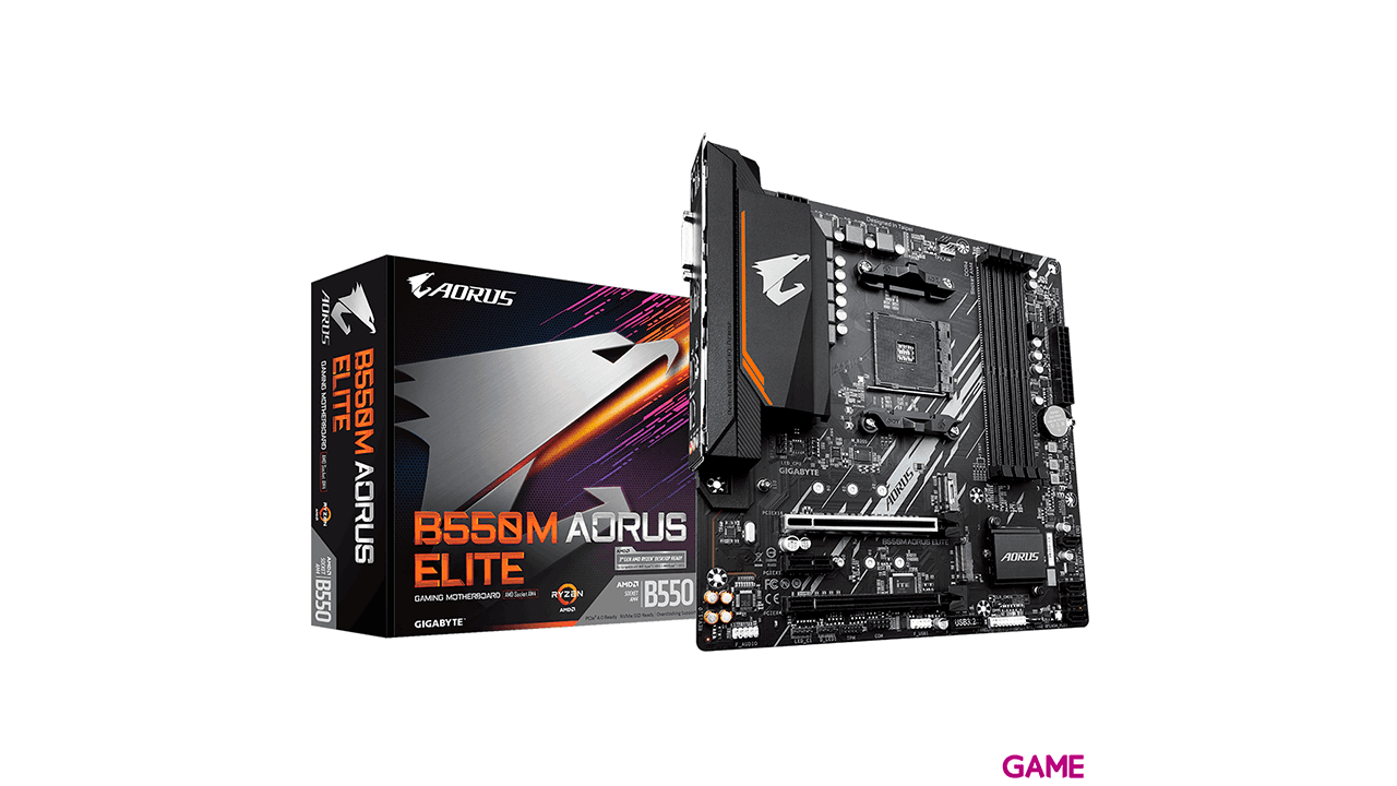 GIGABYTE B550M Aorus Elite Zocalo AM4 Micro ATX AMD B550 Gaming - Placa Base
