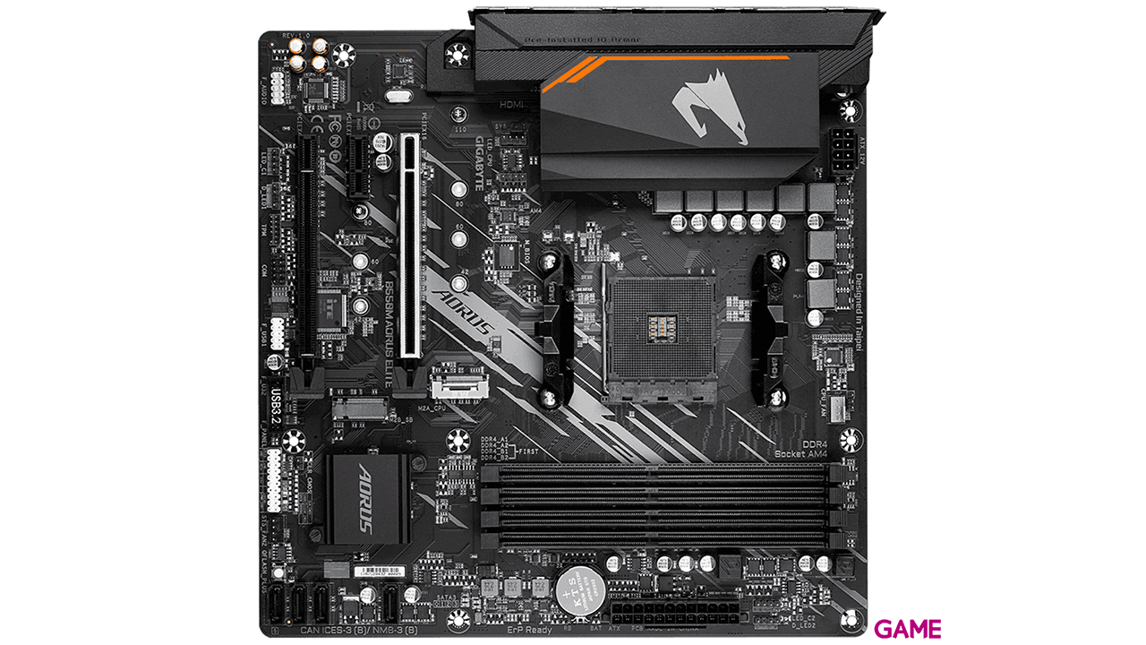 GIGABYTE B550M Aorus Elite Zocalo AM4 Micro ATX AMD B550 Gaming - Placa Base