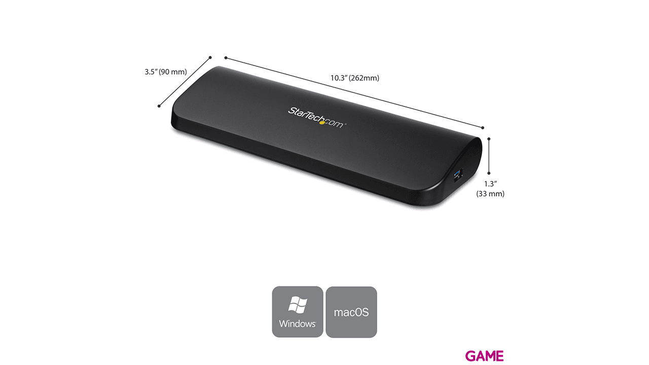 StarTech.com USB 3.0 para Dos Monitores con HDMI y DVI/VGA - Dock Station