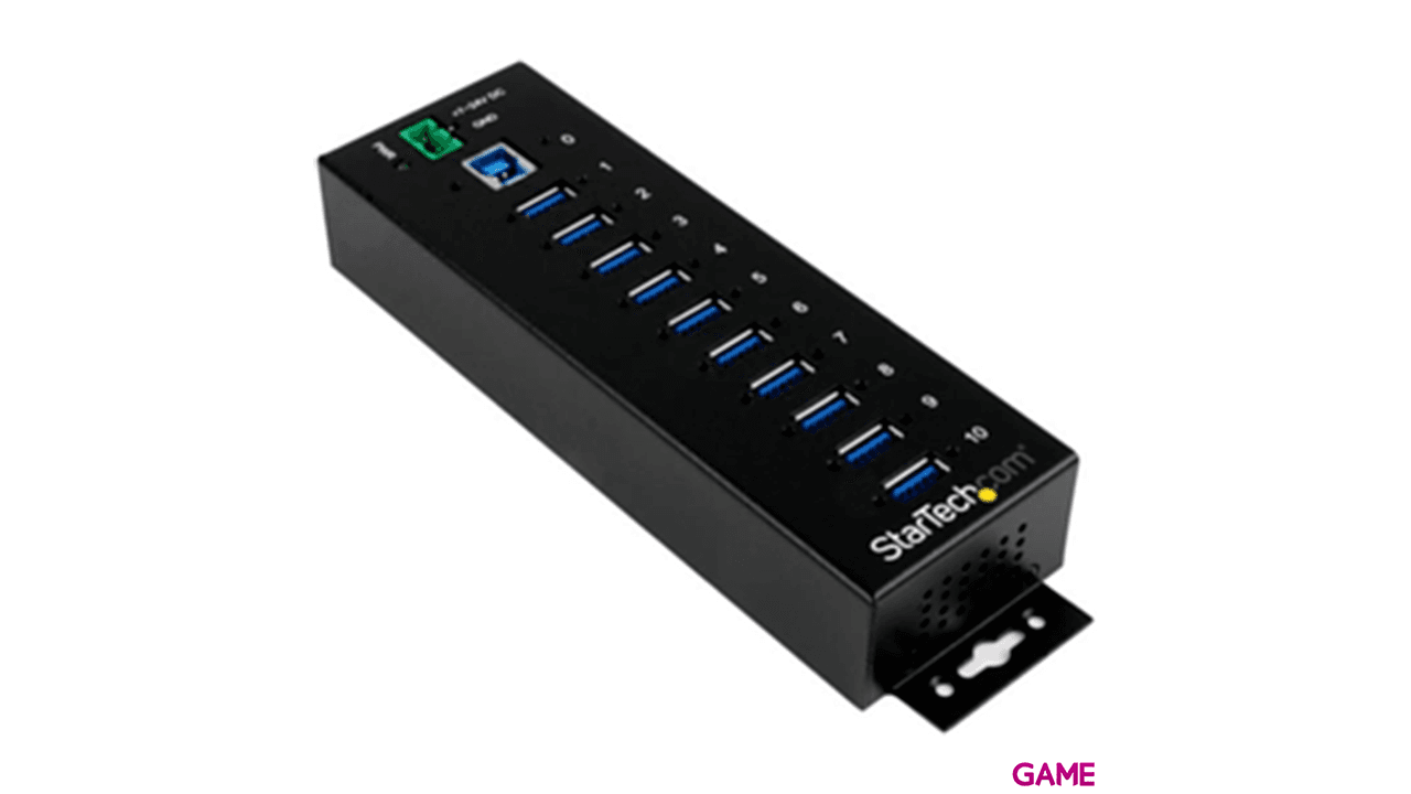StarTech.com Hub Industrial de 10 Puertos USB 3.0 con Protección Antiestática ESD y Protección de Picos de 350W