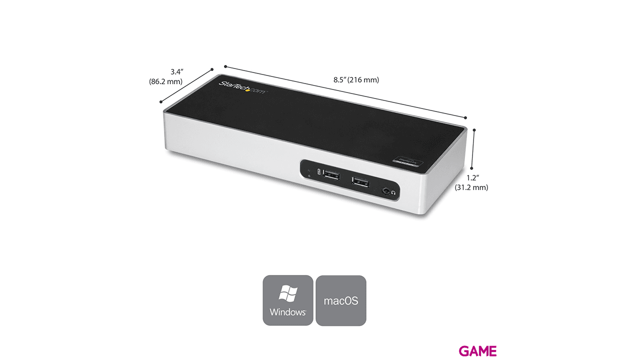 StarTech.com Docking Station USB 3.0 para Dos Monitores - 6x USB 3.0