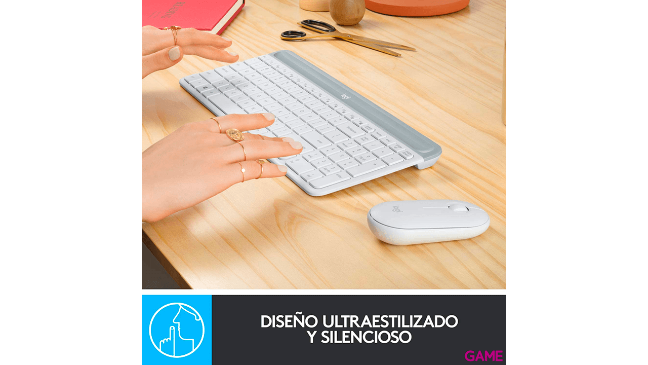 Logitech MK470 Slim Wireless Combo Blanco - Combo