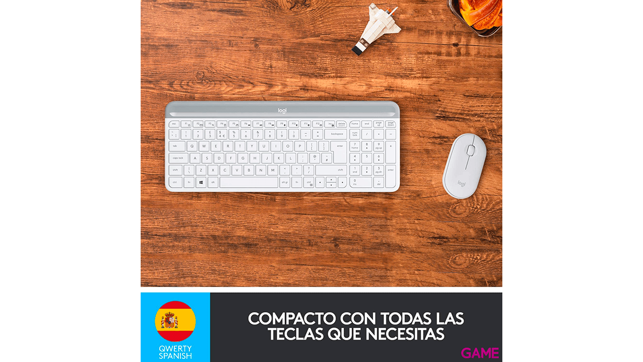 Logitech MK470 Slim Wireless Combo Blanco - Combo