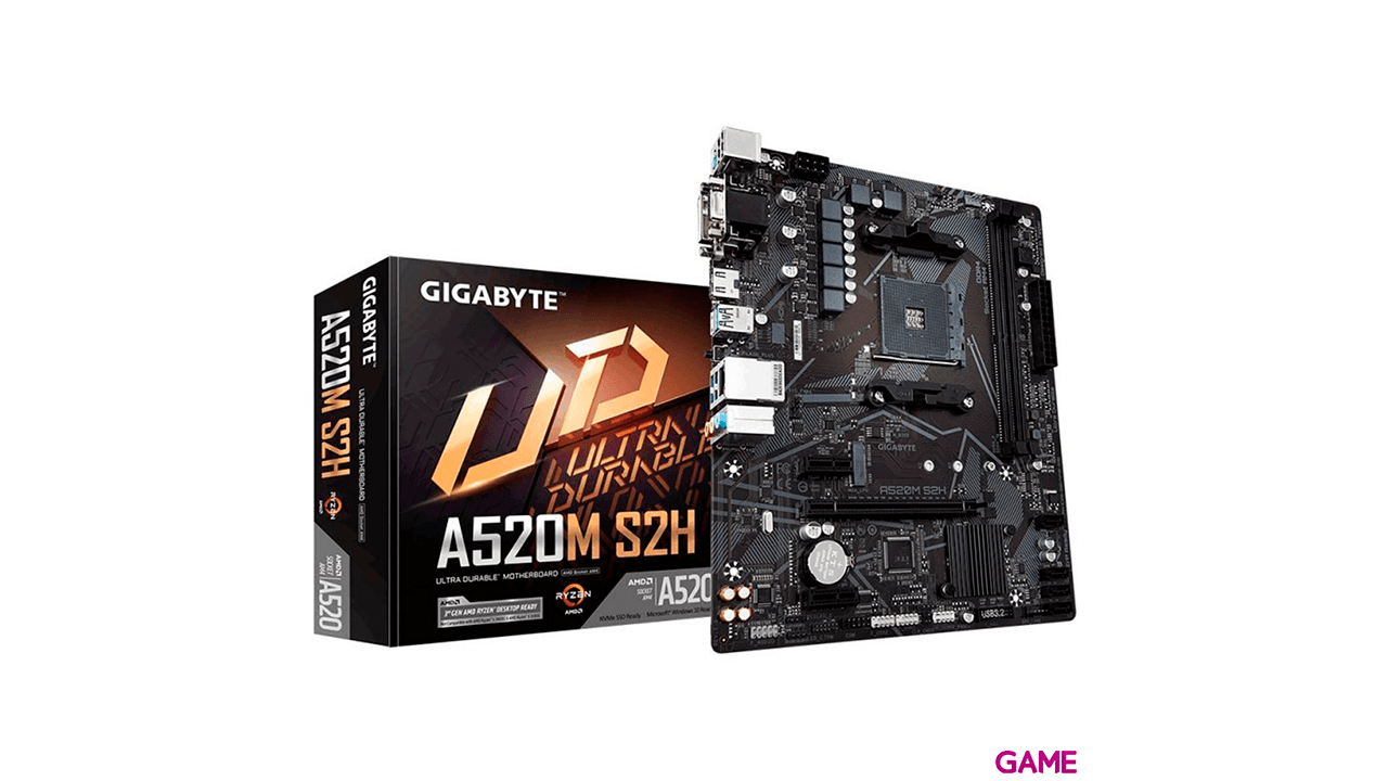GIGABYTE A520M S2H Zocalo AM4 Micro ATX - Placa Base