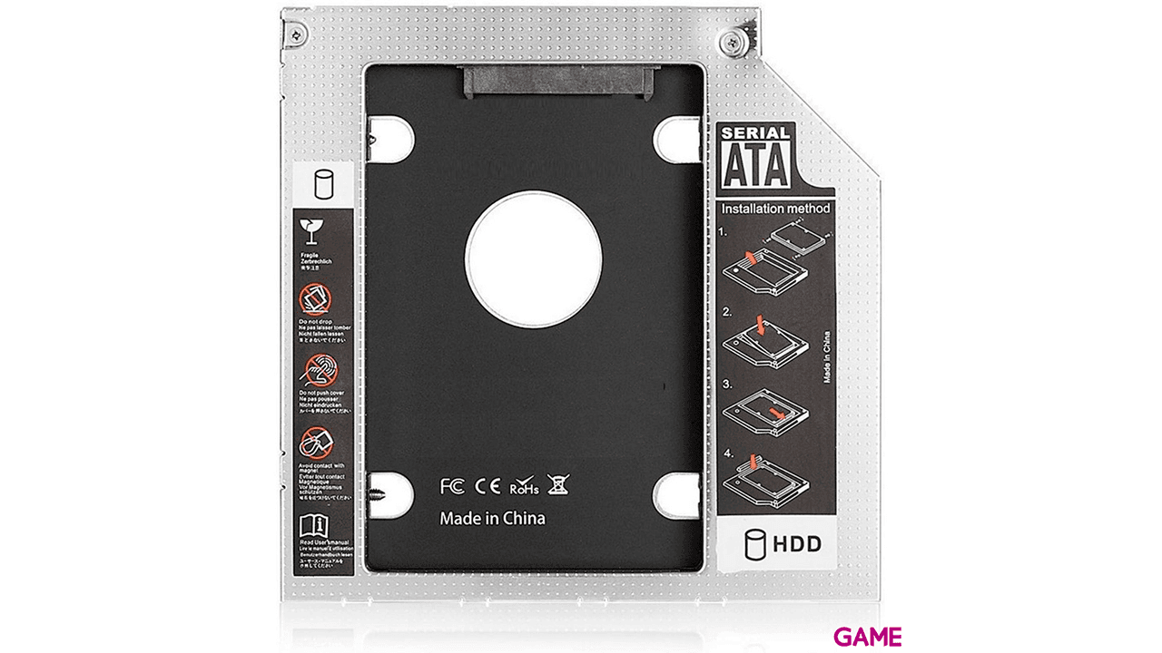 Ewent EW7003 funda para disco duro externo Acrilonitrilo butadieno estireno ABS Aluminio Negro Blanco