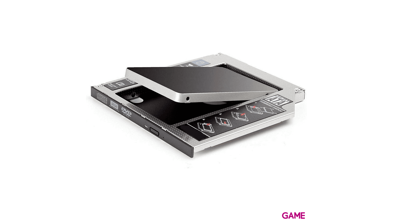 Ewent EW7003 funda para disco duro externo Acrilonitrilo butadieno estireno ABS Aluminio Negro Blanco