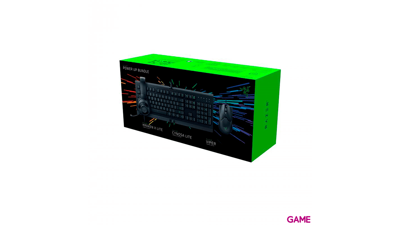 Razer Bundle Power Up -  Cynosa Lite + Viper+ Kraken X Lite - Pack Gaming