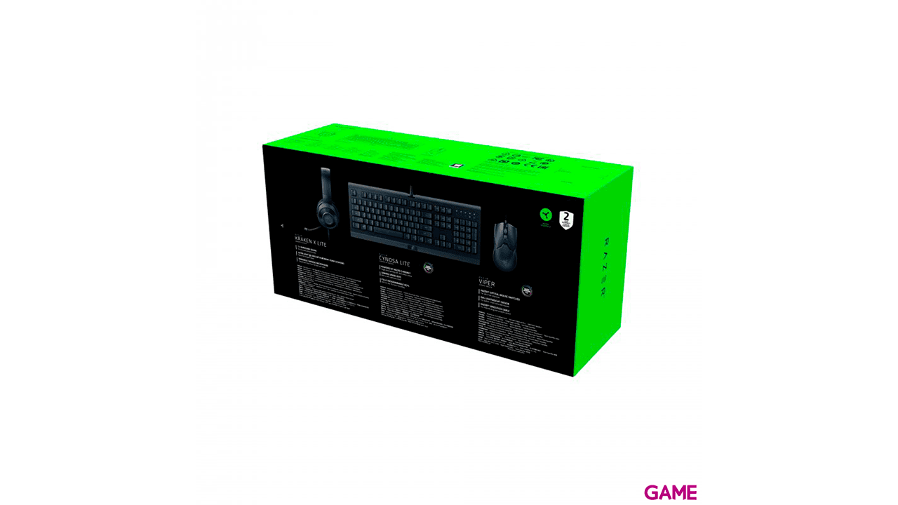 Razer Bundle Power Up -  Cynosa Lite + Viper+ Kraken X Lite - Pack Gaming