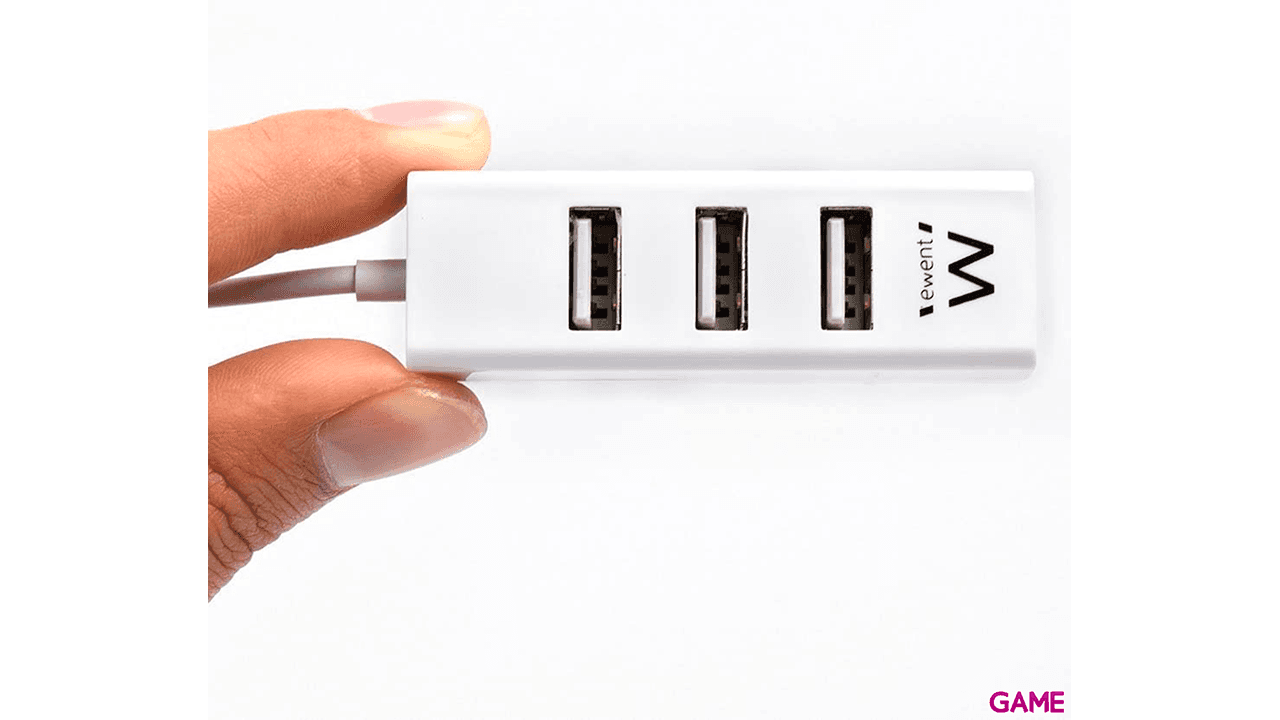 Ewent EW1122 USB 2.0 Blanco - Hub