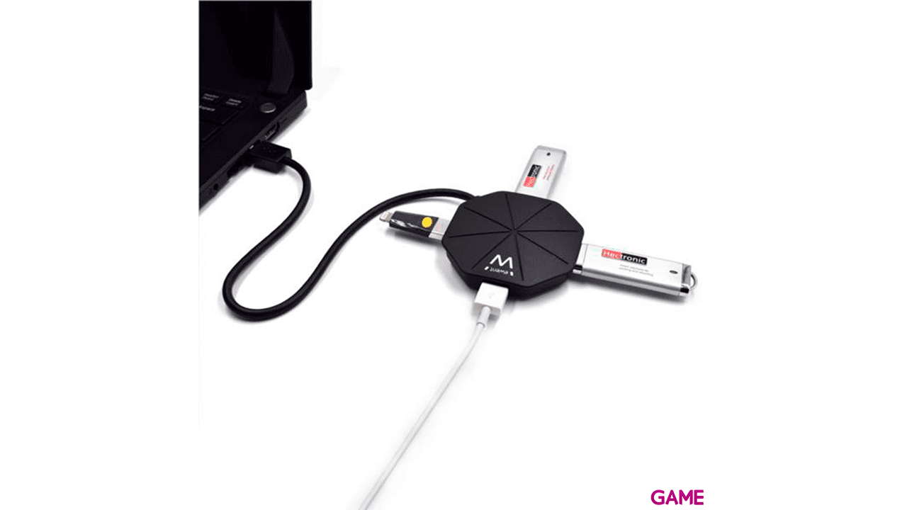 Ewent EW1138 USB 3.2 Gen 1 (3.1 Gen 1) Type-A 5000 Mbit/s Negro - Hub USB