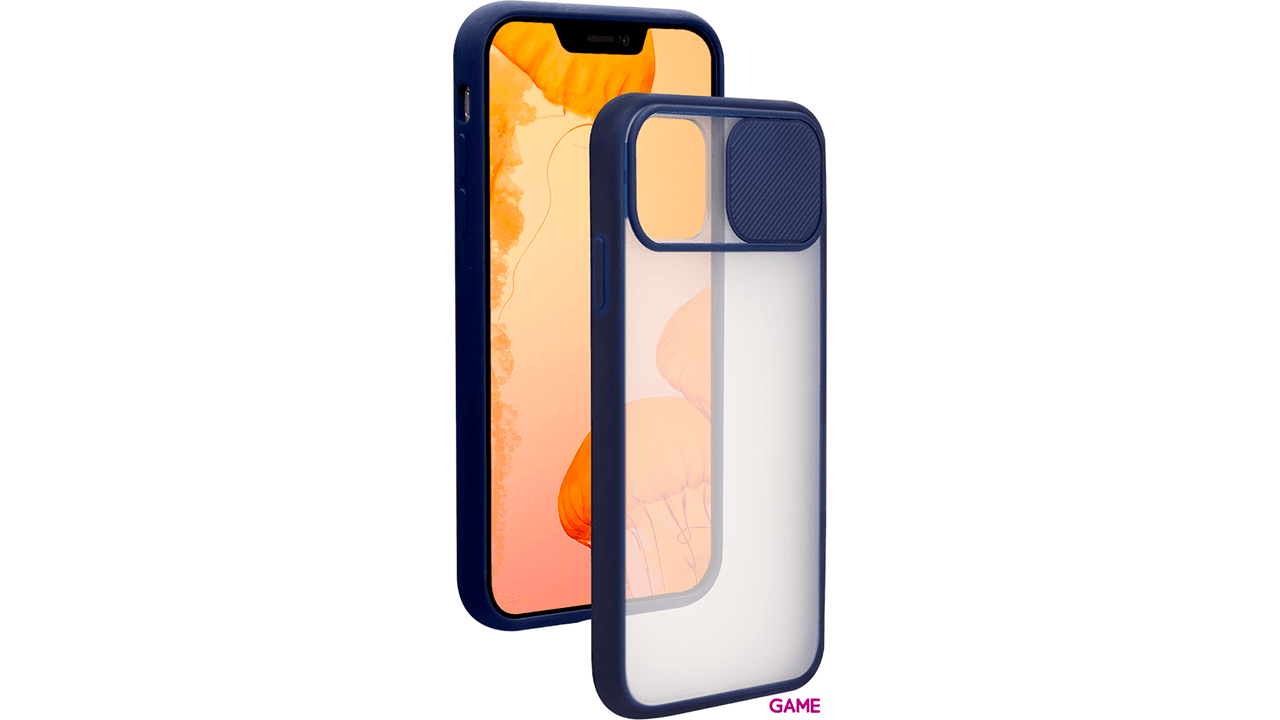 BigBen Carcasa azul con protector de cámara para iPhone 12 / 12 Pro - Funda