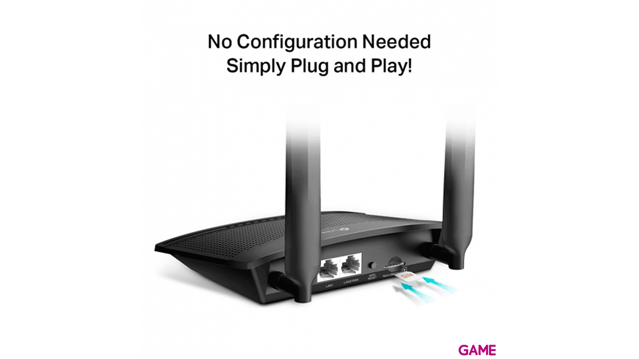 TP-LINK TL-MR100 Banda única (2,4 GHz) Ethernet rápido 3G 4G Negro - Router