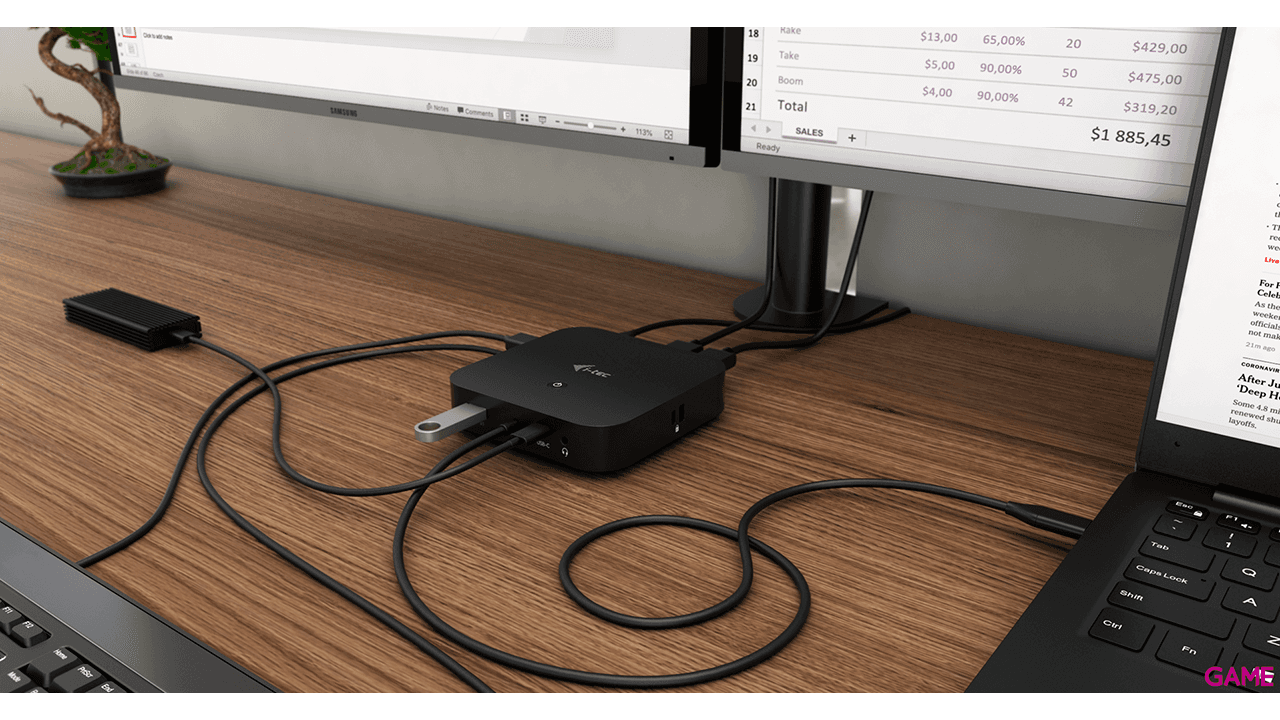 i-tec USB-C Dual Display Docking Station with Power Delivery 100 W + Universal Charger 112 W