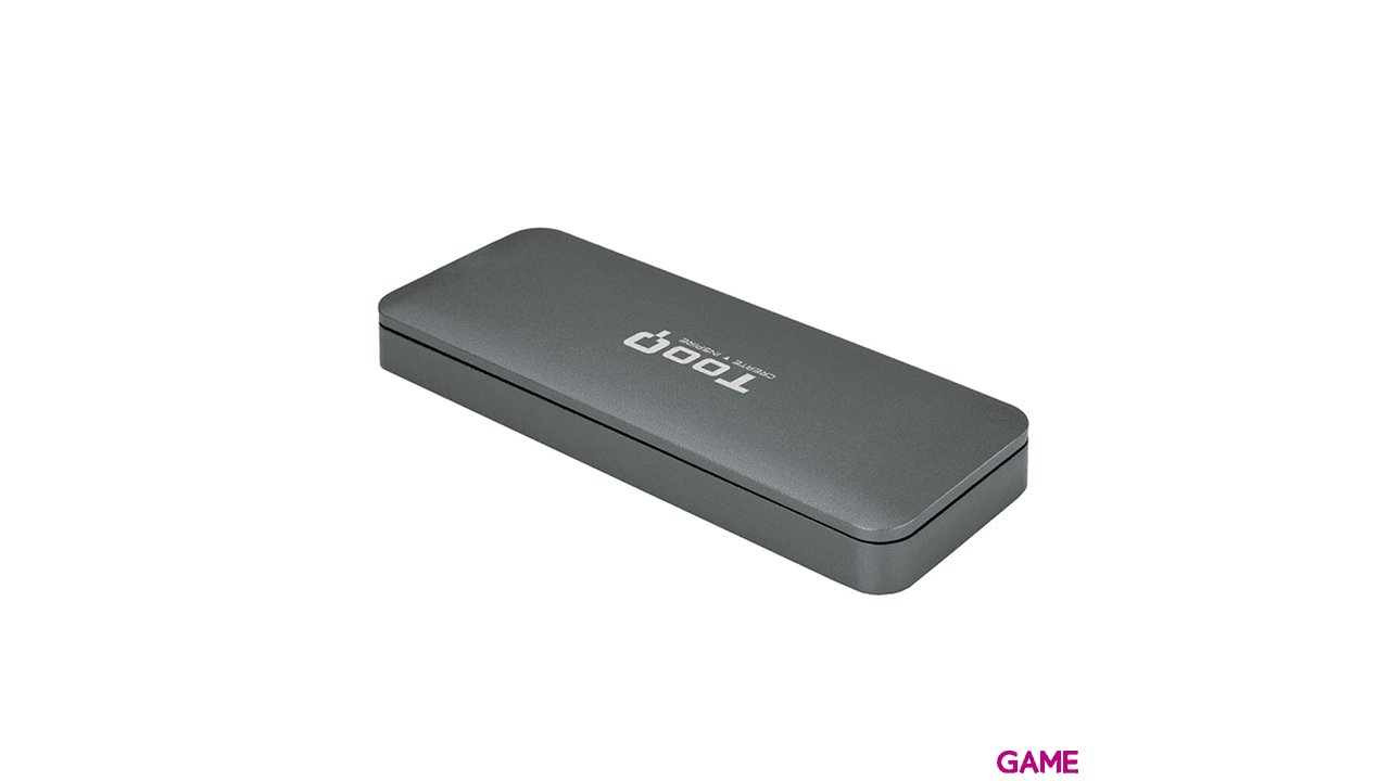 TooQ TQE-2281G caja para disco duro externo M.2 Caja externa para unidad de estado sólido (SSD) Gris