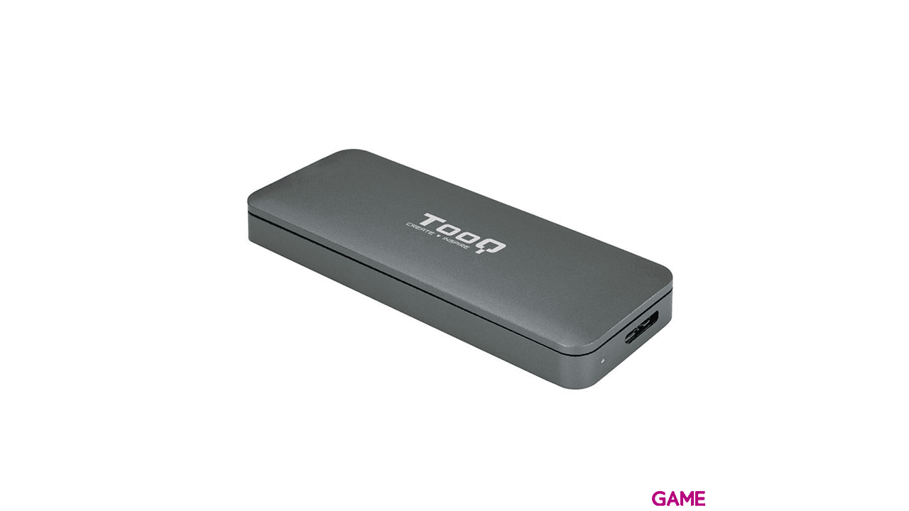 TooQ TQE-2281G caja para disco duro externo M.2 Caja externa para unidad de estado sólido (SSD) Gris