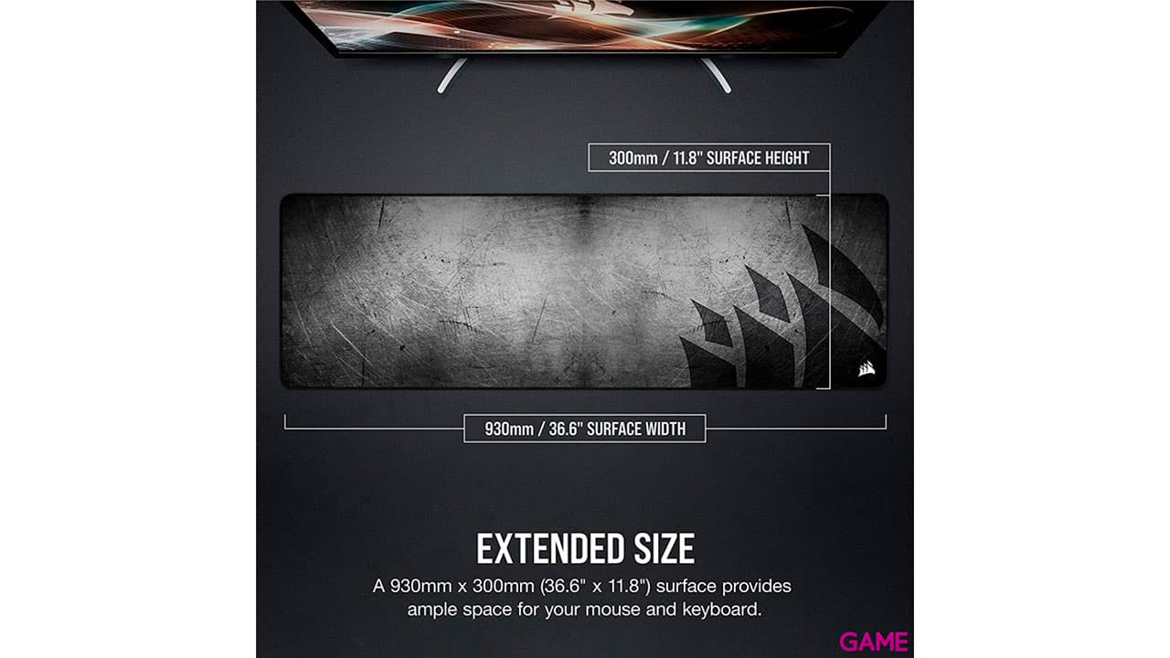 Corsair MM350 PRO Gris Spill Proof Extended XL - Alfombrilla Gaming