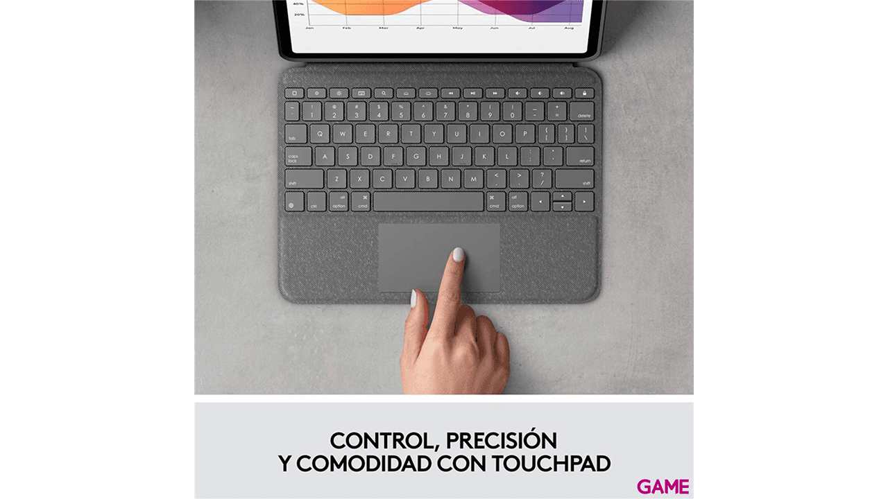 Logitech Folio Touch Gris Smart Connector - Teclado