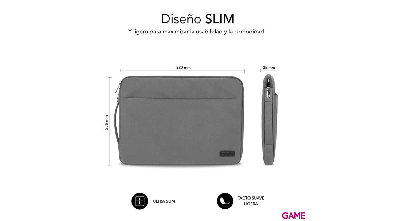 SUBBLIM Urban Laptop Sleeve 13,3-14" Grey - Funda