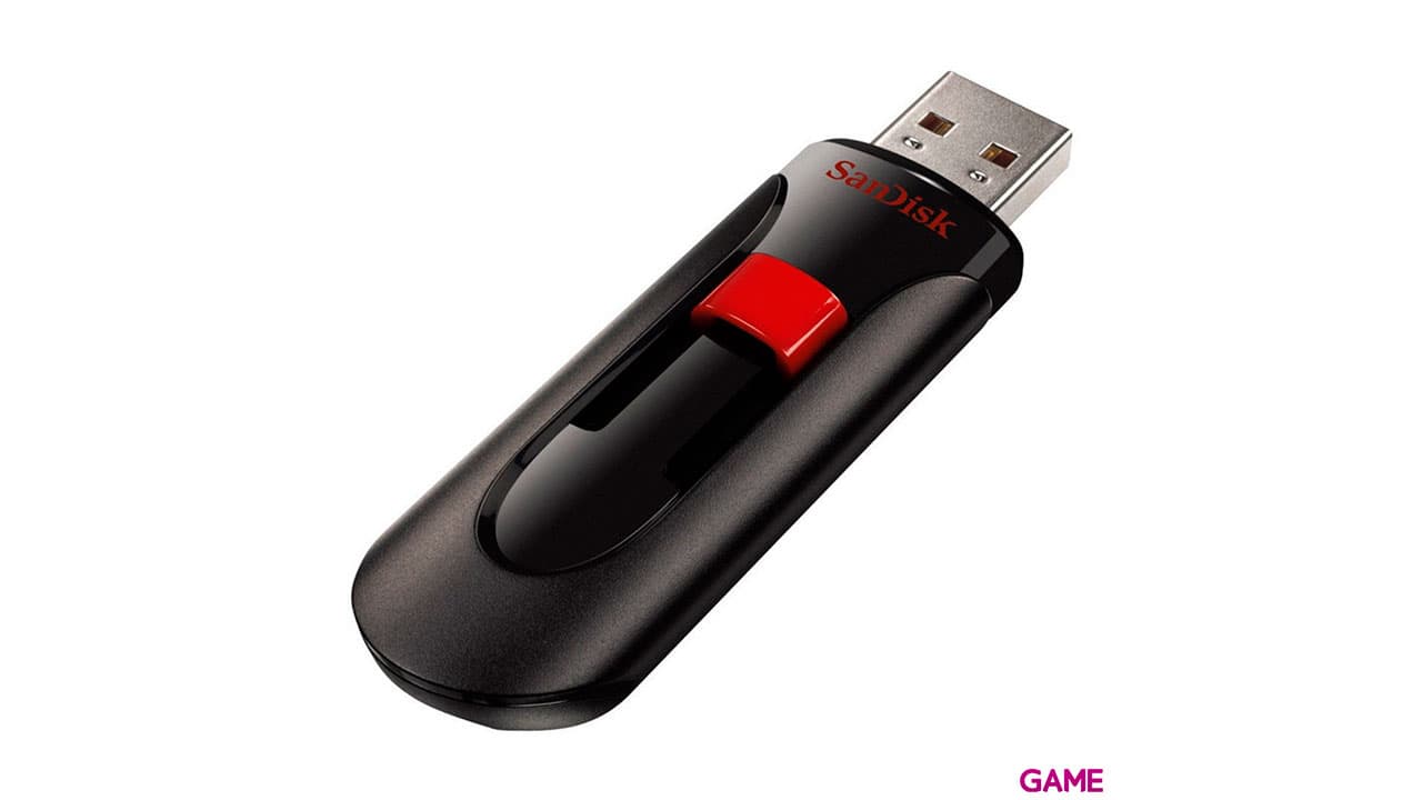SanDisk Cruzer Glide 128GB USB A 2.0 Negro Rojo - Pendrive