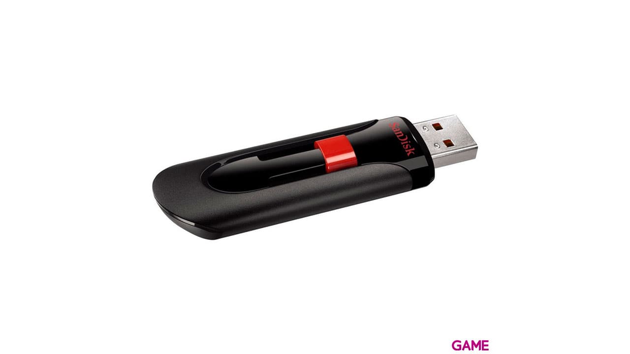 SanDisk Cruzer Glide 128GB USB A 2.0 Negro Rojo - Pendrive