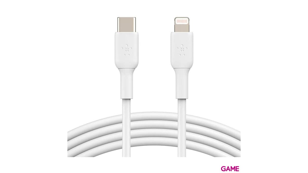 Belkin CAA003BT1MWH cable de conector Lightning 1 m Blanco