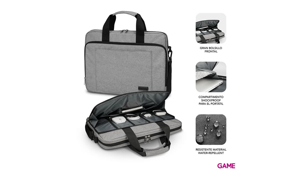 Subblim Air Padding Laptop bag 13,3-14" Gis - Maletin
