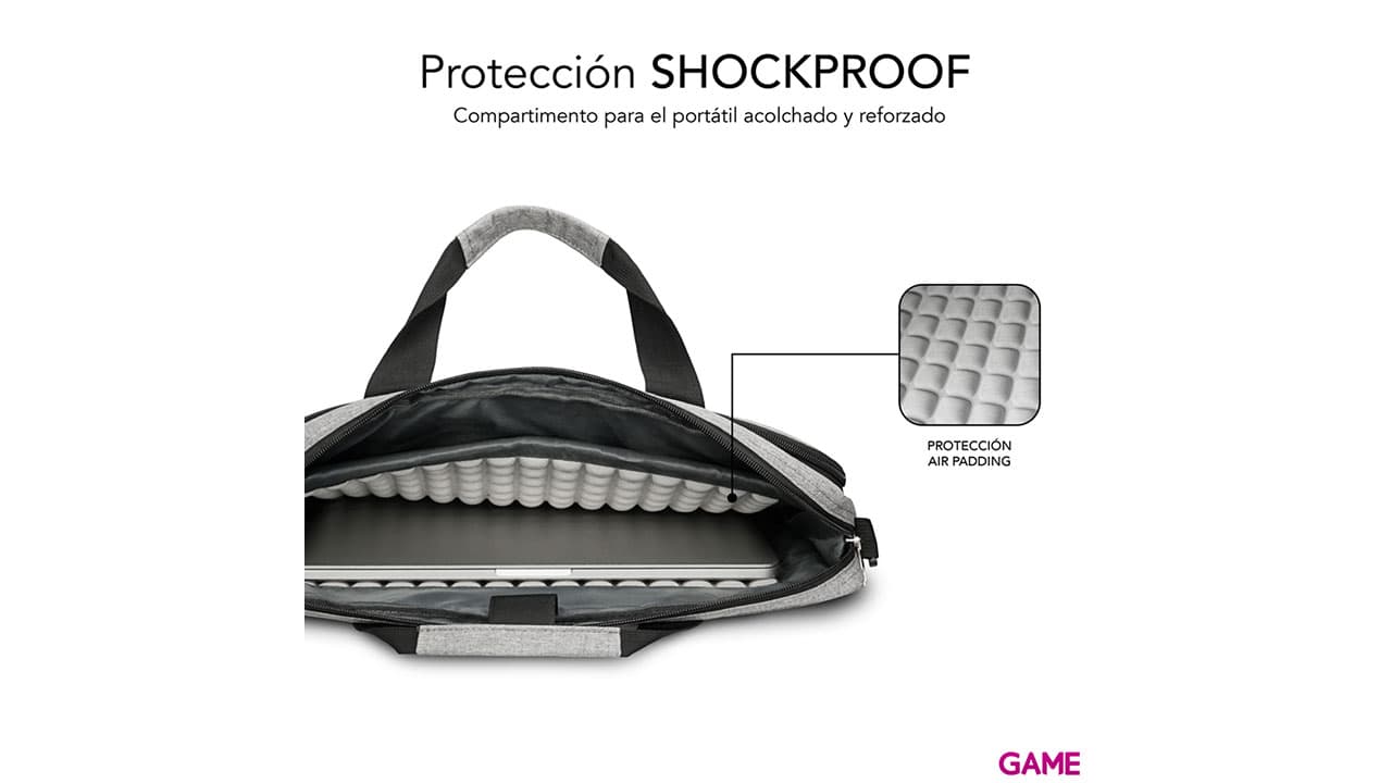 Subblim Air Padding Laptop bag 13,3-14" Gis - Maletin