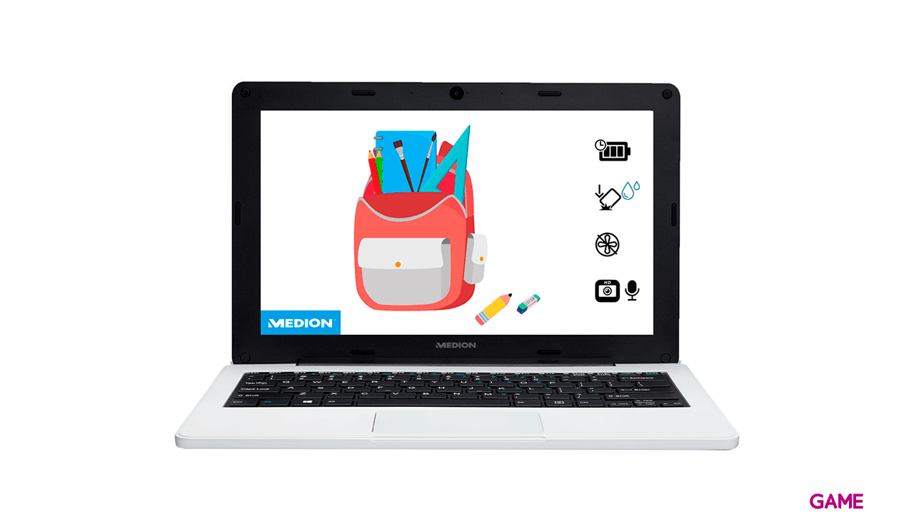 Medion E11201 - Celeron N3450 - 4GB RAM - 64GB SSD - 11,6´´ - W10 - Ordenador Portátil