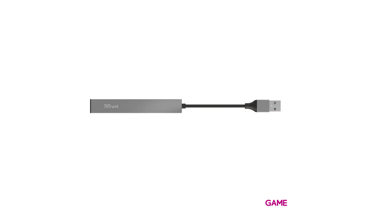 Trust Halyx USB 2.0 480 Mbit/s Aluminio - HUB USB