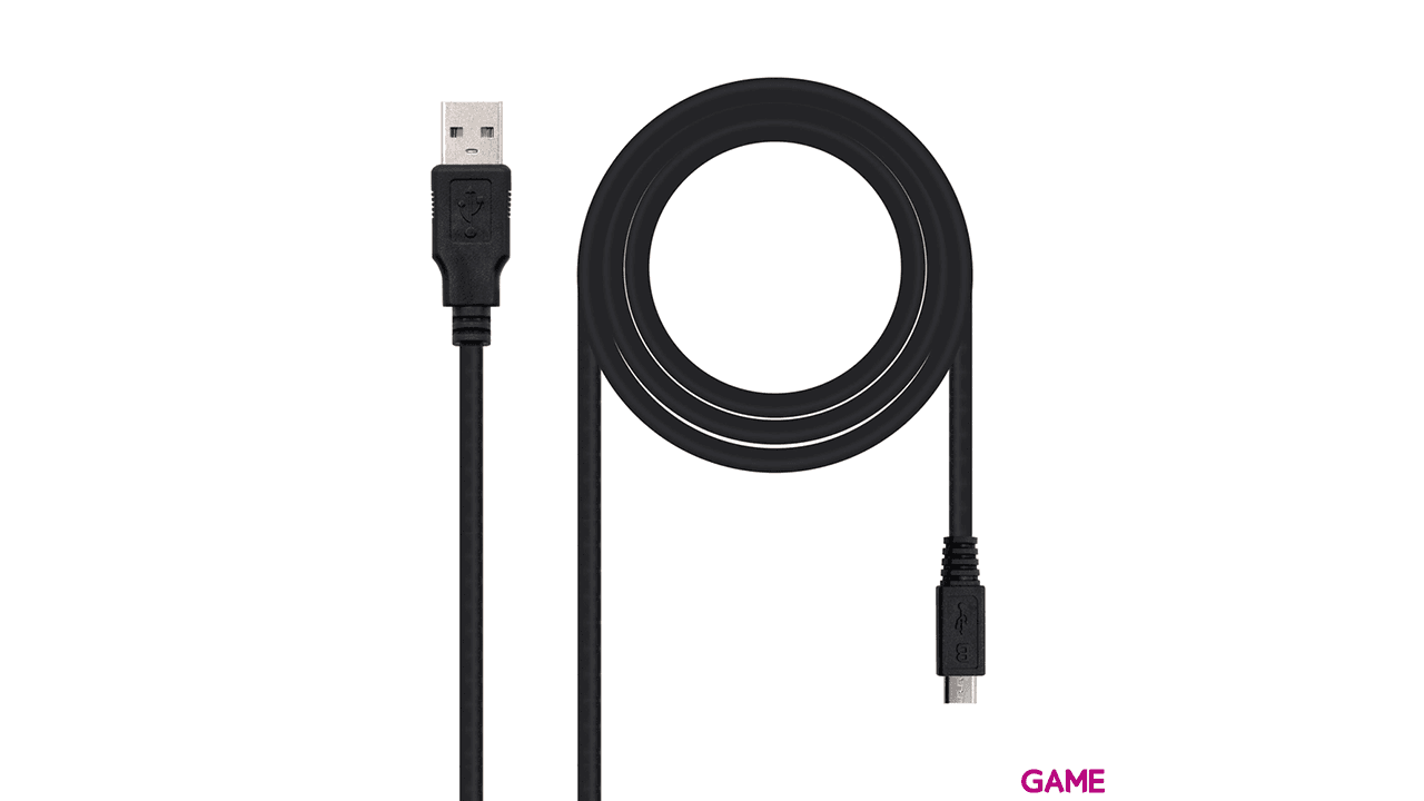 Nanocable 2.0, TIPO A/M-MICRO USB B/M, 0.8m - Cable